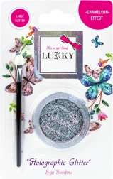 Gel-Lidschatten mit holografischem Glitzer und Pinsel von Lukky