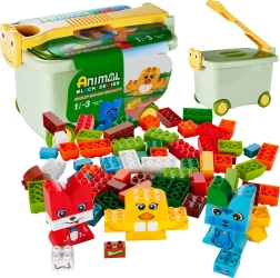 Bausteinset für Kleinkinder im Rollkoffer, 90 Teile
