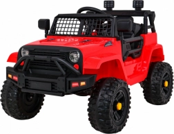 Elektrisches Kinderauto Jeep Dark Night mit sanftem Anfahren, EVA-Rädern und LED – Rot