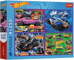 Puzzle 4×250 Teile HOT WHEELS
