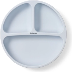Babyono Silikon-Kinderteller mit Saugnapf, blau, ab 6 Monaten