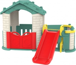 Kinderspielhaus 5-in-1 mit Rutsche und Basketball