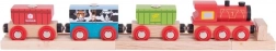 Holzzug mit Lebensmittelwaggons Bigjigs Rail