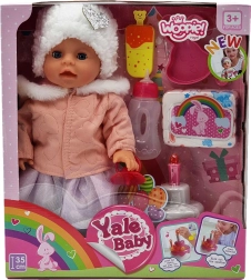 Interaktive Puppe Kleine Zosia feiert Geburtstag 35 cm + Zubehör WOOPIE ROYAL