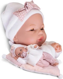 Antonio Juan Bimba blinzelnde Puppe Baby mit weichem Stoffkörper - 37 cm