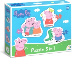 Puzzle Peppa Wutz – Familie 3in1 (2, 3 und 4 Teile) DODO