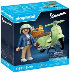 Set mit Figuren Vespa 1969 150 Sprint Veloce hellgrün