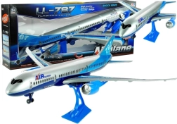 Kinder-Passagierflugzeug Air Super 787 mit Friktionsantrieb und Ständer, 69 cm