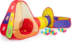 Kinderspielzelt mit Tunnel und Ballbecken IPLAY, 100 Bälle