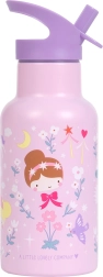 A Little Lovely Company Edelstahl-Trinkflasche für Kinder mit Prinzessinnenmotiv, 350 ml