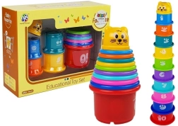 Pyramidenbecher für Kinder mit Katzendesign