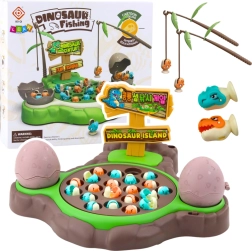 Spiel für Kinder Dinosaurier fangen auf Magneten mit Geräuschen