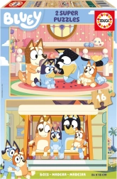 Holzpuzzle Bluey 2x16 Teile von Educa