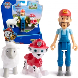 Paw Patrol Figuren Marshall, Bauer Al und Schaf – Set für kreatives Spiel