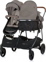 Chipolino Kinderwagen für Zwillinge Duo Smart Tiramisu 2-in-1