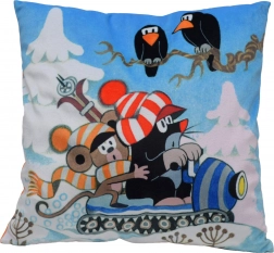 Kissen Maulwurf und Maus auf dem Roller