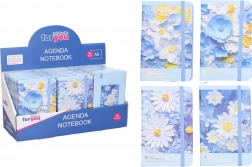 Liniertes Notizbuch 9 × 14 cm Blumen-Mix