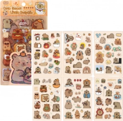 Capybara Sticker Set für Personalisierung und Dekoration 110 Stk.