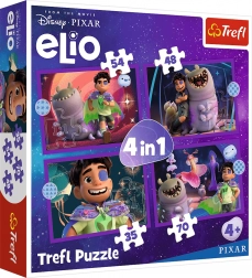 Trefl Puzzle Elio – außerirdische Missionen 4-in-1 (35, 48, 54, 70 Teile)
