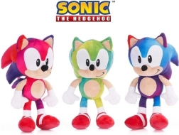 Plüschigel SONIC 30 cm – bunter Farbverlauf