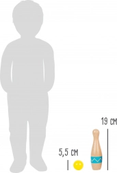 Holz-Kegelspiel SMALL FOOT Active – Set für Kinder