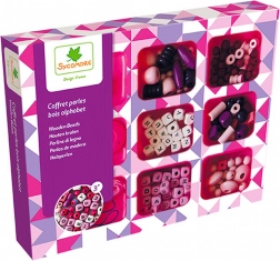 Set aus Holzperlen Alphabet