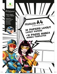 Artissimo - A4-Papiere für Manga-Zeichnungen mit Texturen
