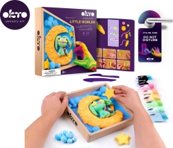 Okto Modellieren – Kleine Welt im Rahmen Häschen auf dem Mond 21 × 21 cm