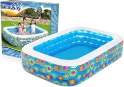 Bestway aufblasbarer Familienpool mit Blumendesign
