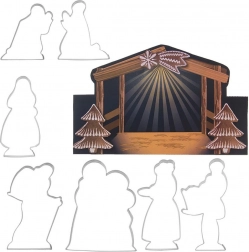 Set aus Edelstahl-Ausstechformen Weihnachten – Krippenszene, 7 Stk.