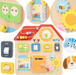 Holz-Manipulationstafel Häuschen Viga