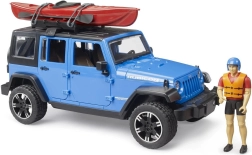 Bruder Jeep Wrangler Rubicon mit Kajak und Figur im Maßstab 1:16