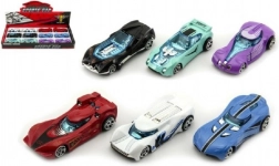 Metall-Sportwagen 8 cm mit Schwungrad – Farb-Mix, 12 Stück im Box