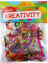 Magische zweifarbige Flechtgummis – Farbmix, 300 Stück mit Zubehör