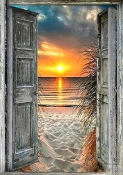 Diamantmalerei Strandblick 30x40 cm