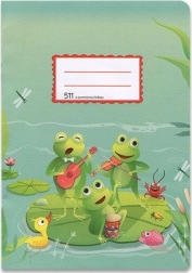 Schulheft A5 mit Hilfslinie Frösche 10 Blatt