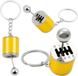 Metall-Schlüsselanhänger in Form eines Schalthebels – goldfarben