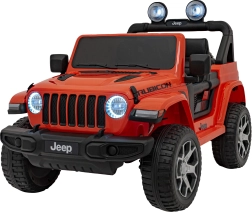 Jeep Wrangler Rubicon elektrisches Kinderauto 12 V mit Fernsteuerung, MP3‑Radio und EVA‑Rädern – orange