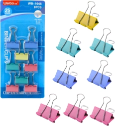 Satz bunter Büroklammern 25 mm 8 Stück