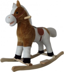 Schaukelpferd mit Melodie PlayTo weiß‑braun