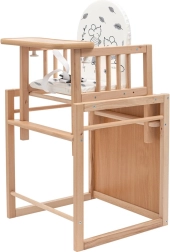 Holz-Hochstuhl NEW BABY Jerry 2-in-1 mit Tisch