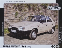 Retro-Puzzle Škoda Favorit 136 L 40 Teile