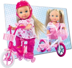 EVI LOVE Puppe mit Fahrrad und Helm