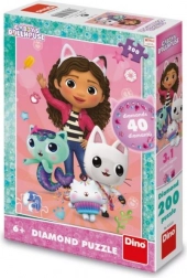 Verspieltes 200-teiliges Puzzle mit Diamanten