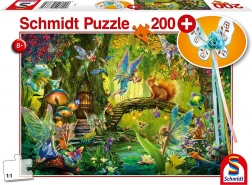 Schmidt Puzzle Feen im Wald 200 Teile mit Feenstab als Geschenk