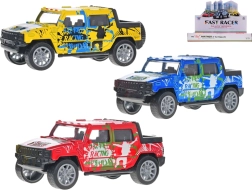 Geländewagen 1:36 mit Metallkonstruktion und Rückzugmechanismus
