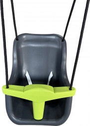 Kunststoff-Kinderschaukel mit Sicherheitsgurt, anthrazit