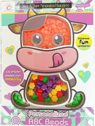 Buntes Perlen-Set Kuh