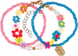 Souza Loiz Blumenblaue Armbänder - 3 Stk