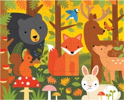 Beidseitiges Puzzle Waldtiere